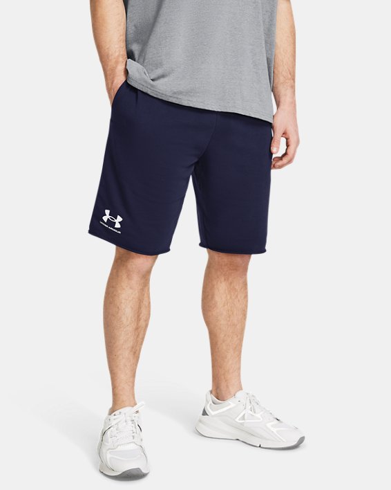 Men's UA Rival Terry Shorts in Blue image number 0